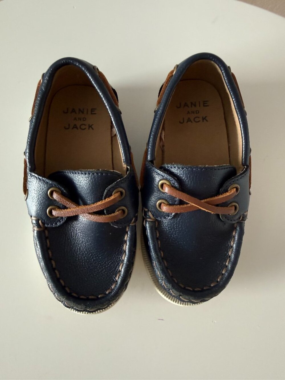 Janie and Jack Boys Dress Boat Shoes - Toddler Size 7